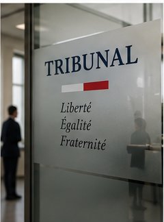 Porte d'entrée d'un tribunal français